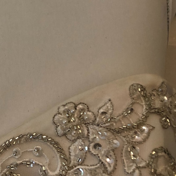 Strapless Tulle Ball Gown with Beaded Lace Bodice - Picture 10 of 12